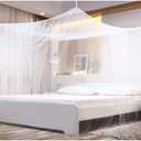 Premium Bed Mosquito Net Full & Queen Size, Elegant White Rectangular Canopy, 360° Protection with Breathable Mesh and Easy Installation