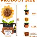 Teacher Appreciation Gifts, Handmade Crochet Sunflower Teacher Gifts, Thank You for Helping Me Grow, Daycare Teacher Appreciation Gifts for Women Men, End of Year Graduation Teacher Gifts (1)