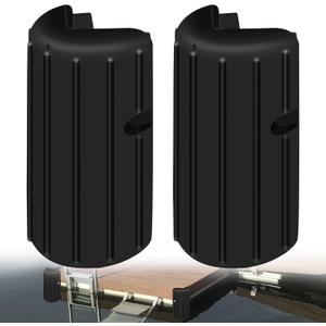 Premium Dock Corner Bumper Fender - Inflatable Marine Dock Protection (2-Pack) | 8" x 16" Heavy-Duty UV Resistant PVC | Protects Boats & Docks from Collision Damage (Black)