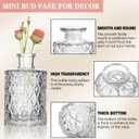 Mini Bud Vases Set of 32 As Wedding Centerpieces for Tables,Clear Bud Vases for Flowers,Small Flower Vases Suitable for Birthday Party,Anniversary,Wedding Reception,Baby Shower (Clear, 32PCS)