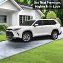 BOGAR TECH DESIGNS for Toyota Grand Highlander 2024-2026 Front Chrome Delete Precut Vinyl Overlay Kit, Gloss Black Blackout Trim