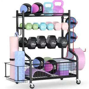 Bed Bath & Beyond Dumbbell Rack, Weight Rack, Home Gym Storage for Yoga Mat and Balls, Equipment Organzier