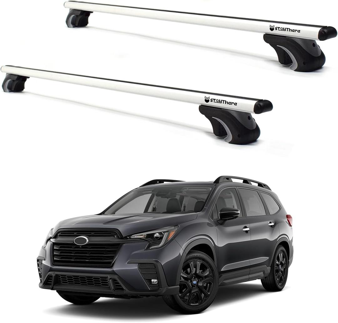 Stay There Car Roof Rack Cross Bars 52Aero Thick Aluminum Universal Crossbars Roof Rack Adjustable Roof Cross Bars, Fits Most Vehicles with Existing Raised Side Rails with Gap- 200 lbs Load Capacity (Standard 52 inches)