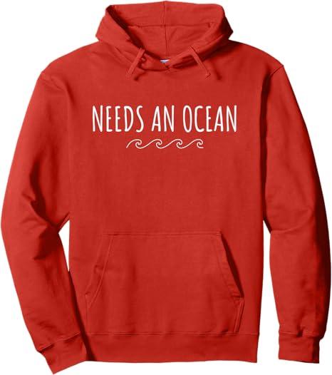Needs and Ocean - Wave Pullover Hoodie, Small