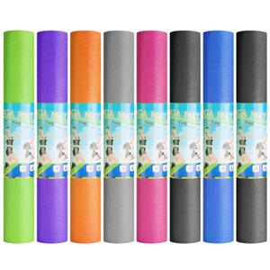 Funtery 3 mm Thin Yoga Mats Bulk, 68 x 24 Inches Lightweight PVC Exercise Mats Non Slip Workout Fitness Pads for Yoga Pilates Stretching Classes Gym Home Studio(Multicolored,8 Pack)