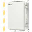 QILIPSU UL94-V0 Outdoor Electrical Box 13.8"x9.9"x5.9" Waterproof Junction Box Weatherproof PC/ABS Alloy Plastic IP66 Project Electric Enclosure Grey Hinged Door