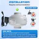 M-4DBT Automatic Dryer Booster Exhaust Fan, 200 CFM Auto-On dryer booster fan for 4 Inch Duct, Quiet dryer vent booster fan, Reduces Drying Time - Easy Install vent fan booster