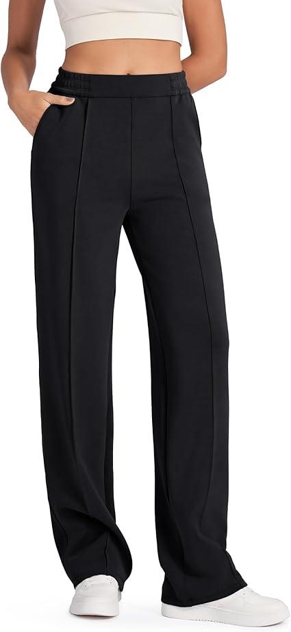 G4Free Smoofit Modal Soft Women Wide Leg Sweatpants with Pockets Yoga Pants Casual Lounge Trousers Petite/Regular/Tall. Size XXL