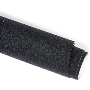 Sparkling Black Car Vinyl Wrap Roll Glitter Diamond Black Self Adhesive Vinyl Sticker DIY Film for Car Interior and Exterior Decoration, 11.81'' x 78.74''