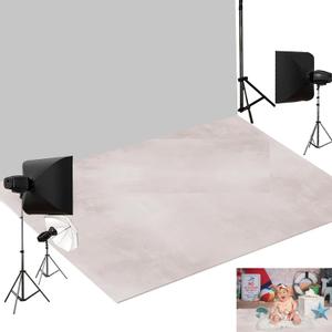 Kate 8x5ft Light Beige Abstract Rubber Floor Mat, Non-Slip Non-Reflective Floor Drop for Newborn Baby Portrait Photography, Washable & Reusable Studio Backdrop Floor Mat