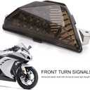 Topteng Motorcycle Front LED Turn Signal Light Lamp fits for KAWASAKI NINJA250 NINJA300 2013-2016, NINJA 400 2018-2021, NINJA 650 2018-2022, NINJA 1000 2017-2021, ZX-6R 2013-2021 (Smoke1) 1 Pack