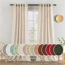 MIULEE Light Taupe Linen Curtains 90 Inch Long 2 Panels for Bedroom Living Room, Soft Linen Textured Window Drapes Semi Sheer Light Filtering Back Tab Rod Pocket Farmhouse Modern Burlap Look Decor