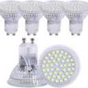 MR16 led Bulb GU10 4W 85-265V 120V Non-dimmable 6000K Daylight White LED Spotlight 35w Halogen Bulb Replacement (Cool White 6000k 6pcs)
