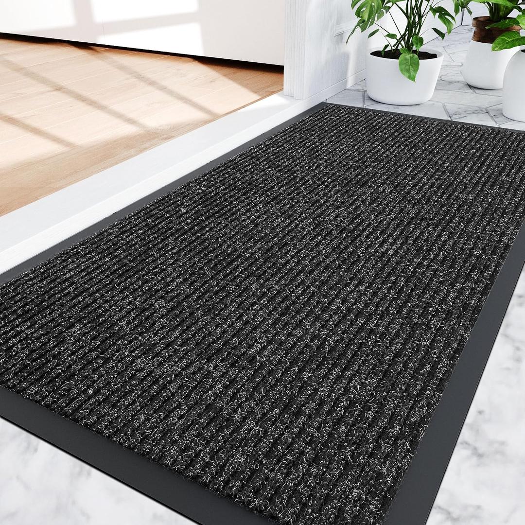 Amyracel Front Door Mat, Heavy Duty Waterproof Indoor Outdoor Doormat 4'x8'