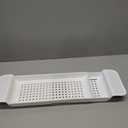 Bath Tub Tray - Stretchable, Strong Load-Bearing, Plastic, Anti-Slip Design - Ultimate Bathtub Caddy Tray (White)