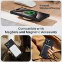 Magnetic for iPhone 15 Pro Case Rectangle, with Camera Lens Protector, Compatible with MagSafe, Shockproof Military-Grade Protection, Soft Silicone Cover for Women Men, Black