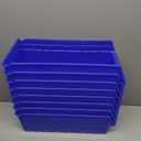 Akro-Mils 30250 AkroBins Plastic Storage Bins, Space-Saving Stackable Bins for Garage, Pantry, Craft Organization, 15" x 16" x 7", Blue, 6-Pack