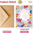 2 x Mothers Day Card for Mom, Wife, Grandma or Step Mom, Happy Mother's Day Card from Daughter, Son or Husband, Beautiful Floral Design