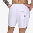 Starter Men's Quick Dry Stretch Volley Swim Trunk (White, S)