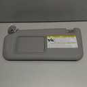 Dasbecan Front Left Driver Side Sun Visor with Light Compatible with Toyota Highlander 2008-2013 74320-48500-B0 (Gray)