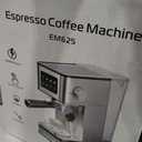 Espresso Machine with Milk Frother, 20 Bar Compact Espresso Maker with Touch Screen & 57.5oz Removable Water Tank for Home, Stainless Steel Coffee Machine for Cappuccino, Latte, Silver 