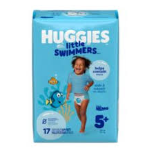 Huggies Little Swimmers Disposable Swim Diapers, Size 56 (32+ lbs), 17 Ct