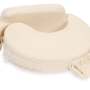 My Brest Friend Super Deluxe Nursing Pillow-Enhanced Comfort & Ergonomic Breastfeeding Pillow for Ultimate Support For Mom & Baby-Adjustable and with Handy Side Pocket,100%Woven Cotton Oatmeal Waffle