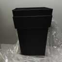 kubvici 20 Inch Tall Planters for Outdoor Indoor Plants, Set of 2 Large Plastic Plant Pots Flower Pot Outdoor Planter for Front Porch Door Balcony Deck with Drainage, with Removable Wheel, Black 20"