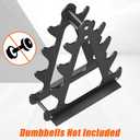 4-Tier Dumbbell Rack for 1-15 lb Weights, Holds 5 Pairs Space-Saving Sturdy A-Frame Stand for Home Gym, Weight Rack for Women's Dumbbell Set (Dumbbell Rack Stand Only)