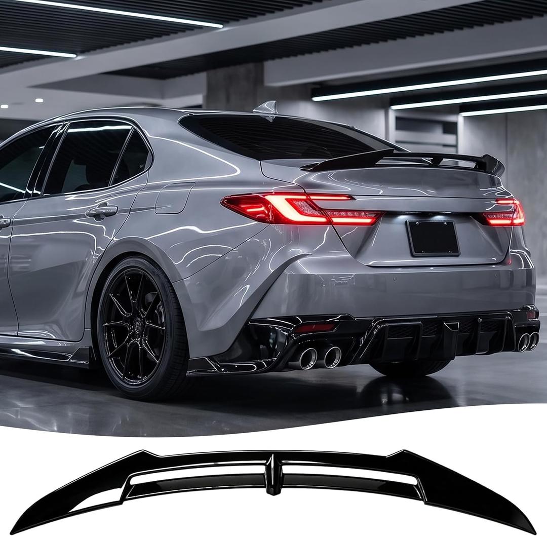 STSEV01 Rear Trunk Spoiler Lip Wing for Toyota Camry 2025 2026 Accessories | (for SE, LE, XSE, XLE, Hybrid), Nice Clean Look Mods, Aggressive Look, OEM Pre-Drilled Holes, Sporty Appearance, ABS Material