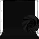 Aimosen 10x8 FT Black Backdrop Background for Photography, Chromakey High Density Polyester Fabric Black Photo Backdrop Curtain Screen Collapsible Seamless for Shoot Portraits Party Video Studio