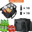 OPUX Soft Cooler Bag, Insulated Collapsible Soft Sided Cooler Lunch Cooler Bag for Men Work Camping Beach Travel, Leakproof Lunch Box 18 Cans, Gray