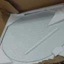 VINGLI 30" Rattan Coffee Table, Round Water-Wave Glass Metal Center Table, Modern Coffee Table with 2-Tier Storage, Farmhouse Circular Coffee Tables for Living Room and Small Space, Natural Vibe