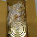 HOHIYA Rotating Ornament Display Tree Stand 24 Inch Metal Wire Hook Hanger for Hanging Christmas Balls Halloween Ornaments Craft Display Easter Decorations Tabletop Taiwan Made Brass Gold