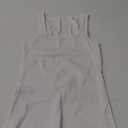 Roselux Women's Sleeveless Scoop Neck Fitted Tank Top Ribbed Knit Casual Basic Cami Shirts (Medium, White)