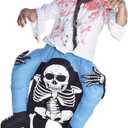 Unisex Piggy Back Skeleton Piggyback Costume - With Stuff Your Own Legs, One Size