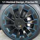 Wheel Rim Protector for Tesla Model Y 20 Inch Induction Wheels All-in-one Car Tire Trim Rings Rim Case Hubcaps Wheel Cover 2020-2024 Model Y Accessories