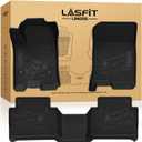 LASFIT Floor Mats for Chevrolet Chevy Colorado/GMC Canyon Crew Cab 2023 2024 2025 2026 (Fit Carpet Floor), All Weather TPE Custom Fit Floor Mats for Cars, 1st and 2nd Row Car Floor Mats Full Set