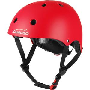 KAMUGO Kids Adjustable Helmet, Suitable for Toddler Kids Ages 2-14 Boys Girls, Multi-Sport Safety Cycling Skating Scooter Helmet (Small, Red)