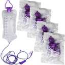 VWJ 4 Packs E-nteral Delivery Gravity Bag, 1200ML Gravity Feeding Bag, Disposable E-nteral N-utrition Bag, Large Bore