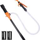 Portable Battery Operated Fuel Transfer Pump, Electric Powered Siphon Pump for Gas Diesel,Ideal Gasoline Transfer Pump 3.5GPM Flow, Oil Extractor, 35.4" Long Tube (Orange)