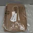 Prite Makeup Bag, Large Capacity Portable Travel Cosmetic Bag, Waterproof Makeup Organizer for Women with Handle and Divider (001 Brown)