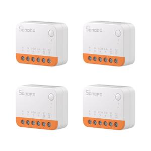 SONOFF MINIR4 10A Smart WiFi Extreme Wireless Light Switch,Universal DIY Module for Smart Home Automation Solution, Compatible with Alexa & Google Home, No Hub Required,4 Pack