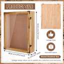 Cinnvoice 16x20 Inch Shadow Box Depth 4.7in Shadow Boxes Display Cases with Cork Board Backing Rustic Burnt Wood Box for Flowers Bouquet Wedding Picture Photo and Keepsake(Rustic Brown)