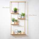 jontell Plant Wall Shelf Macrame Wall Hanging Shelf- Macrame Shelves Handmade Decorative Boho Floating Wall Shelves- Rope Shelf to Organize and Decor for Living Room, Bedroom, Bathroom, Large