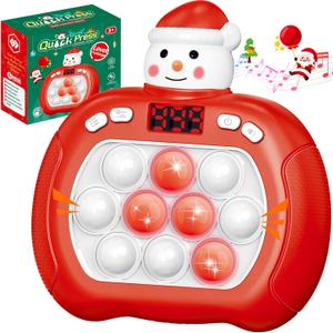 Upgraded Pop Push Game Toy for Kids, Quick Fast Push Pop Puzzle Handheld Game Light up Fidget Toy 8-12, Bubble Sensory Toys Christmas Stocking Stuffers Birthday Gifts for Kids Ages 3-12