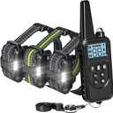 F-color Dog Shock Collar with Remote Control - 2600FT Dog Training Collar 3 Pack with Beep Vibration Shock and Light, Waterproof E Collar for Dogs Training for Large Medium Breeds