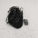Vthahaby 100 FT Telephone Extension Cord Phone Cable Line Wire,Black, with Standard RJ11 Plug and 1 in-Line Couplers and 15 Cable Clip Screw for Calling Communication