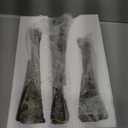 Set of 3 Decorative Resin Taper Candle Holders, Marble Design Modern Candlesticks, Gray