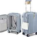 Hanke Top Opening 20" Carry On Luggage Expandable Hard Shell Grey, 20 Inch EXT